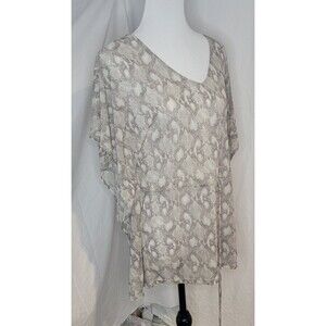 The Limited Womens Med Shirt NWT Blouse Drawstring Waist Kimono Sleeve Boho Y2K